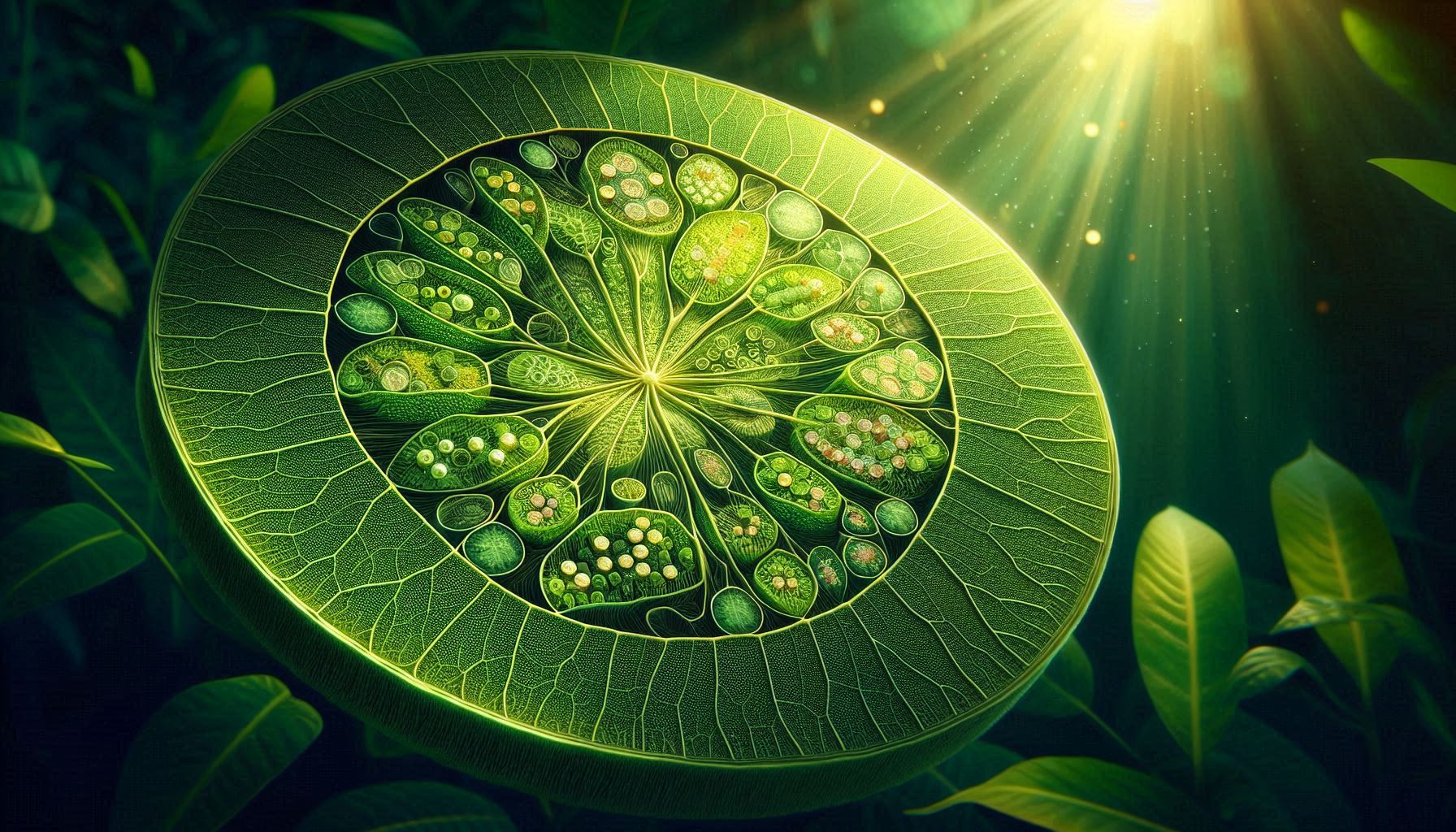 Photosynthese-Blatt Photosynthese-Blatt